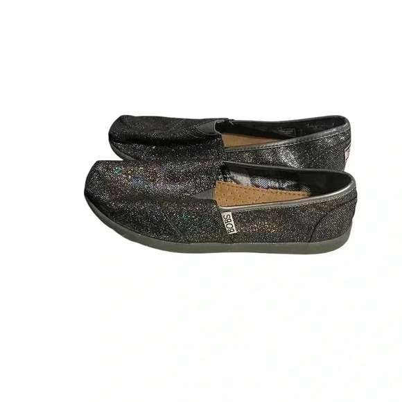 BOBS Shoes Womens black Sparkle Slip On Comfort Foam Casual Flats Slip US 6.5 - Picture 3 of 7